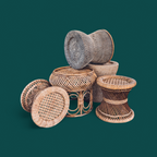 Bobo Cane Seating Stool - Furniture - Soiled