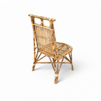 Wicker chair on a white background