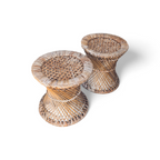 Noor Cane Seating Stool - Furniture - Soiled