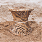 Noor Cane Seating Stool - Furniture - Soiled