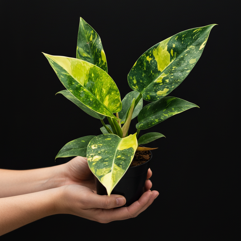 Philodendron Green Congo Variegated