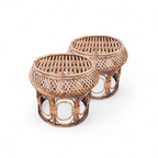 Zoya Cane Seating Stool -  - Soiled