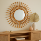 Cane Decorative Wall Mirror Frame - Home Decor - Soiled