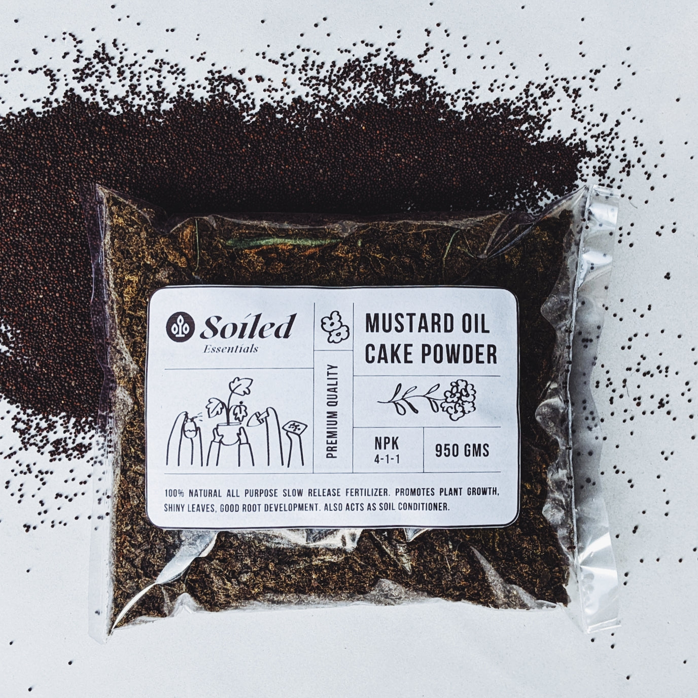 Mustard Oil Cake Bio Fertilizer - Organic Manure - Soiled