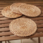 Natural Water Hyacinth Braided Placemats (12 inch) - Home Decor - Soiled