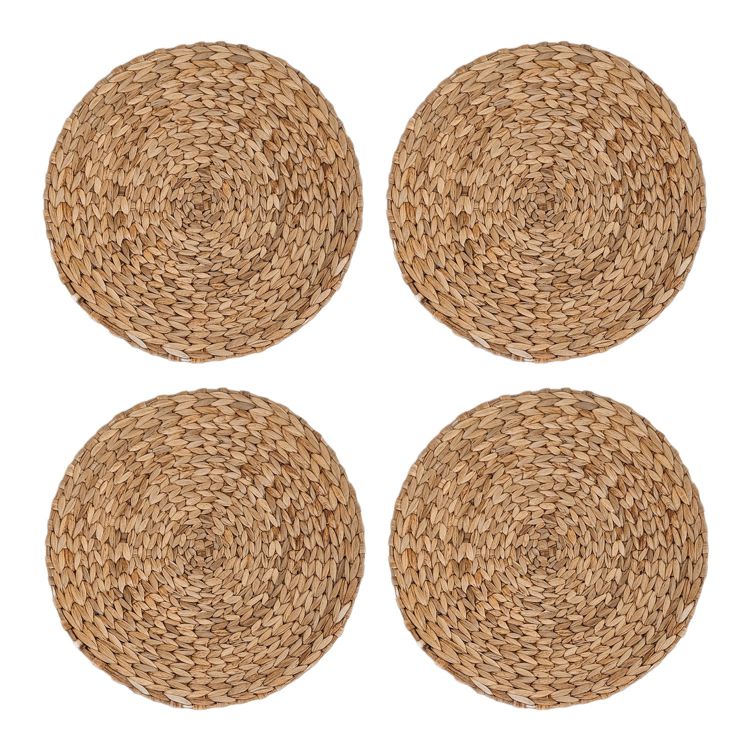 Natural Water Hyacinth Braided Placemats (12 inch) - Home Decor - Soiled
