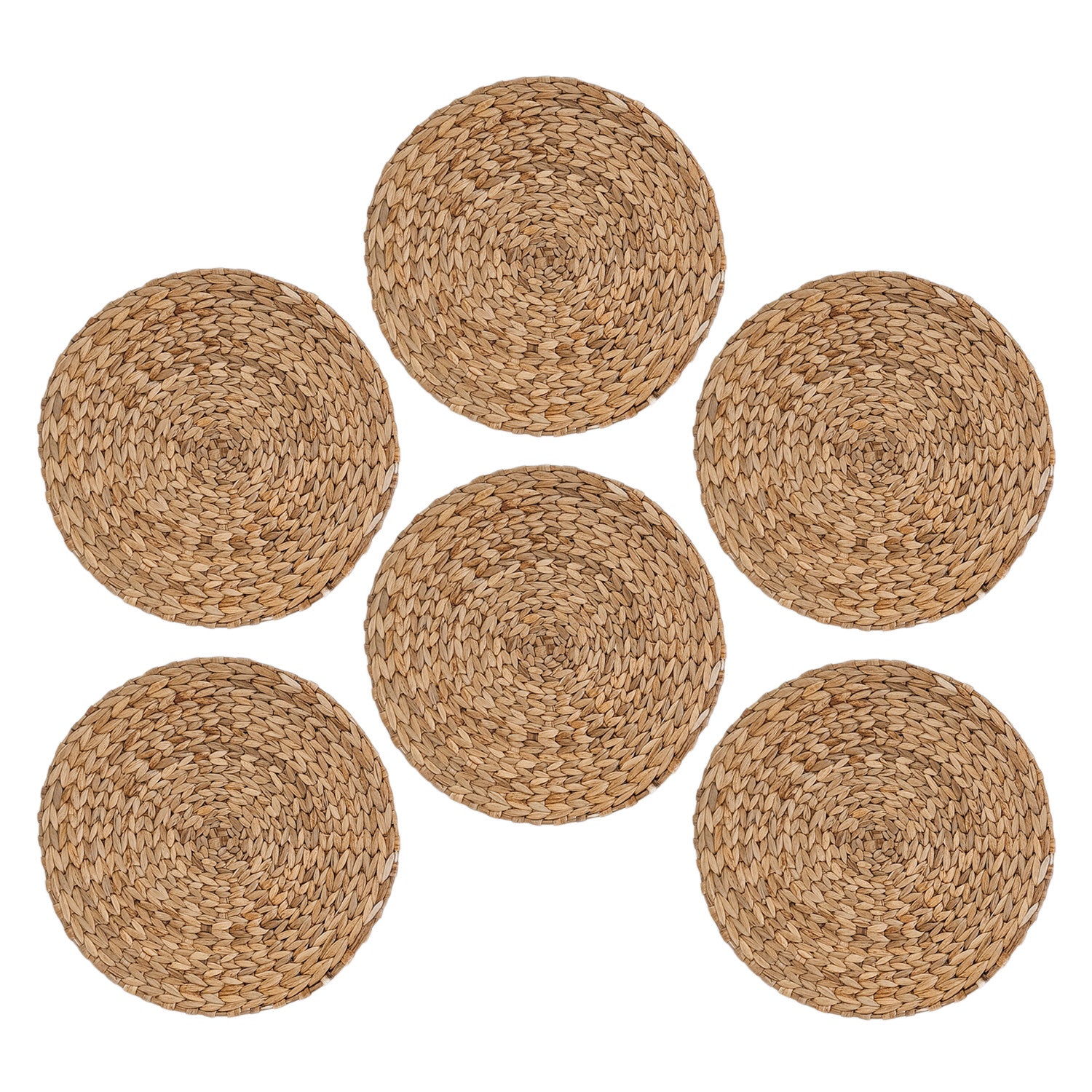 Natural Water Hyacinth Braided Placemats (12 inch) - Home Decor - Soiled